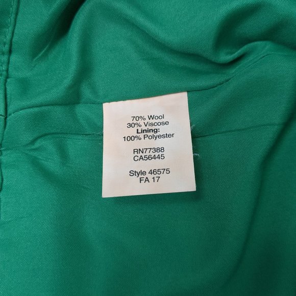 NWOT J Crew Factory Teal Pencil Skirt in Double-Serge Wool - Picture 4 of 6